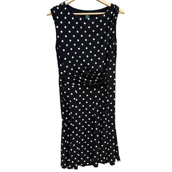 Lauren Ralph Lauren Black & White Polka Dot Dress Career‎ Office Women's Size 10 - Picture 6 of 13